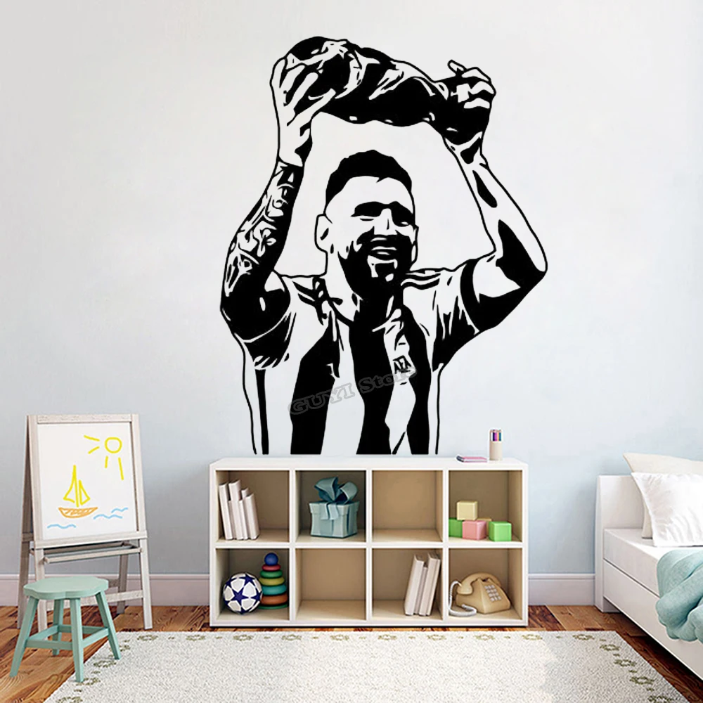 Sports Equipment Poster - Messi Naklejka ścienna Winylowa Naklejka Piłka