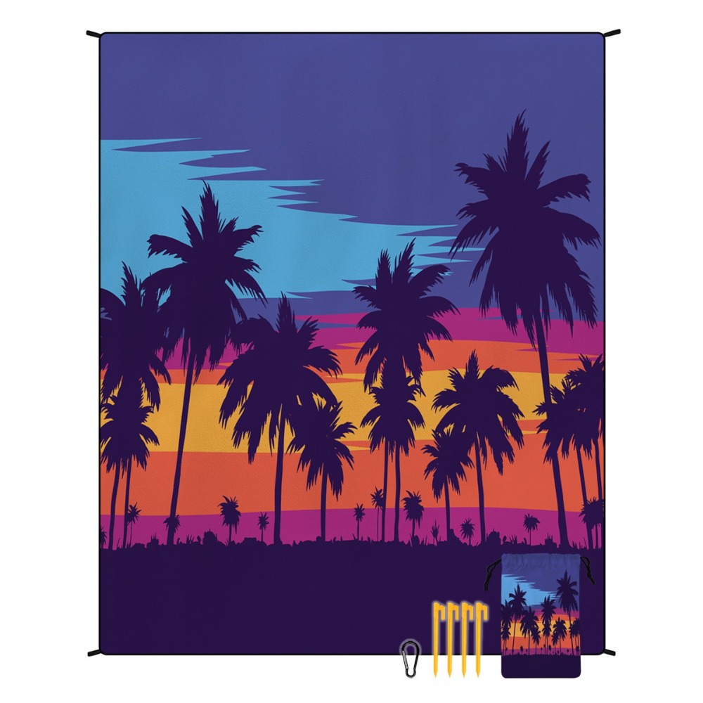 Yoga Mat - Ręcznik plażowy z motywem palmy 71x86.6