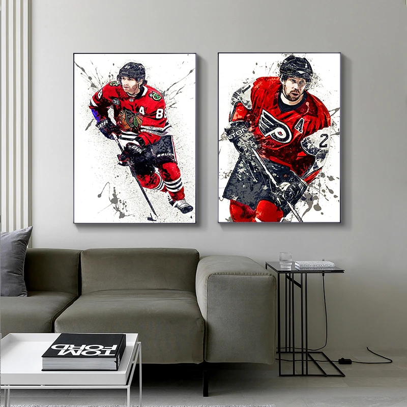 Abstract Ice Hockey Portrait S – Sports Equipment Poster recenzja i cena